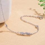 925 Silver Bracelet Zircon Inlaid Charm Women's Jewelry