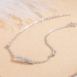 925 Silver Bracelet Zircon Inlaid Charm Women's Jewelry