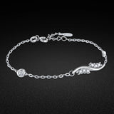 925 Silver Bracelet Zircon Inlaid Charm Women's Jewelry