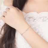 925 Silver Bracelet Zircon Inlaid Charm Women's Jewelry
