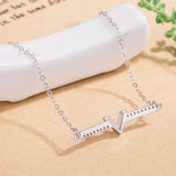 Girl Bracelet 925 Sterling Silver V Letter Pendant Solid Silver Chain