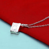 Fashionable 925 Silver Camera Pendant Necklace for Women