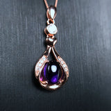 Natural Amethyst Necklace - 925 Silver - Sale