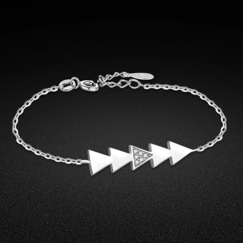 Women's 925 Silver Bracelet Geometric Element Original Solid Silver Jewelry