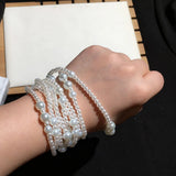 Temperament Crystal Pearl Necklace for Versatile Clothing Matching
