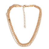 Fishbone Chain Pearl Pendant Neckchain Women's Accessory