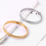 Titanium Stainless Steel Punk Love Bracelets Bangle for Couple
