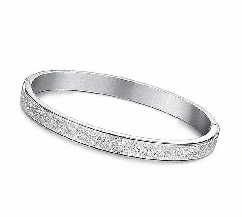 Titanium Stainless Steel Punk Love Bracelets Bangle for Couple