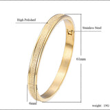 Titanium Stainless Steel Punk Love Bracelets Bangle for Couple