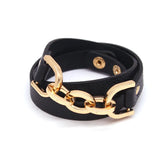 Vintage Charm Wrap Leather Bracelet & Bangles Multi-layer