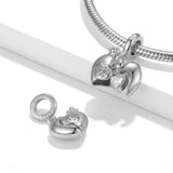 Love Beads Love Lock 925 Sterling Silver Pendant Bracelet DIY Accessories