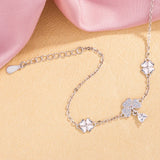 925 Silver Bracelet with Grass Pendant