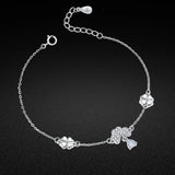 925 Silver Bracelet with Grass Pendant