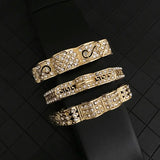 Crystal Rhinestone Bracelet, Zinc Alloy, Fine Engraved, Women's Jewelry