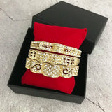 Crystal Rhinestone Bracelet, Zinc Alloy, Fine Engraved, Women's Jewelry