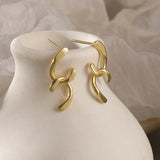 S925 U Shape Hoop Earring Sterling Silver 18k Plated Jewelry for Ear