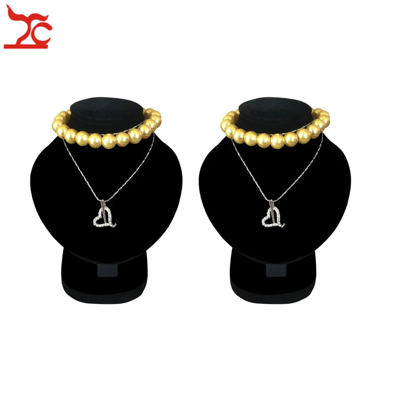 Velvet Jewelry Display Bust Mannequin Rack Necklace Pendant Bracelet Organizer