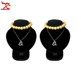 Velvet Jewelry Display Bust Mannequin Rack Necklace Pendant Bracelet Organizer