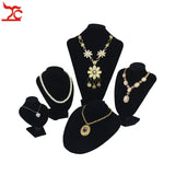 Velvet Jewelry Display Bust Mannequin Rack Necklace Pendant Bracelet Organizer