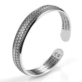 Chinese Style S925 Sterling Silver Men's Bracelet Retro Silver Chain Bangle