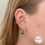 S925 Silver Earring U-shaped with Zircon Ear Buckle