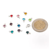 Simulated Birthstone Charms Stainless Steel Pendant Jewelry Lot