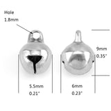 Simsimi Small Bells 6mm 8mm 10mm Jingle Bell Jewelry Pendants Charm 100pcs