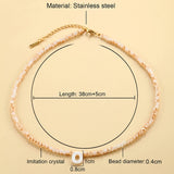 Crystal Initial Necklace Vintage Letter Pendant Collar Choker
