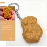 Fried Food Pattern Key Chain Novel Chicken Pendant