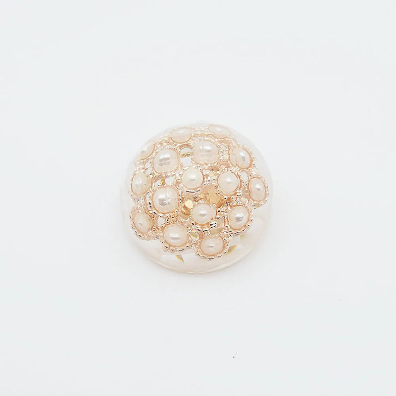 Simulated Pearl Resin Buttons DIY Accessories Dress Clothes Jewelry