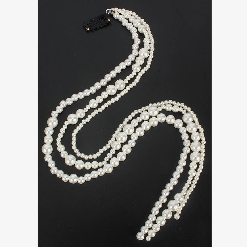 Simulated Pearl Tassel Bridal Wedding Hair Clip