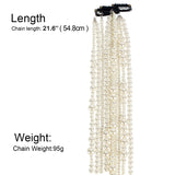 Simulated Pearl Tassel Bridal Wedding Hair Clip