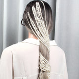 Simulated Pearl Tassel Bridal Wedding Hair Clip
