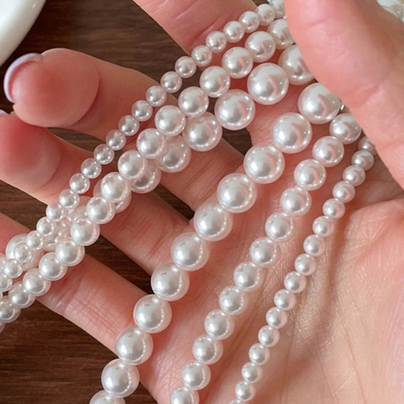 Simulated Pearl Women's Choker Necklace Vintage Stainless Steel Jewelry
