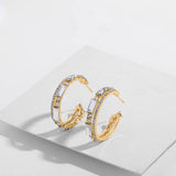 Simulated Pearls Big Round Hoop Earrings for Women