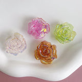 Plated Camellia Double Hole Rose Bead Patch DIY Accessories