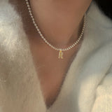 Simulated pearls Bead Necklaces for Women Vintage Pearl Woman's Choker