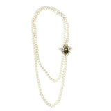 Simulated-pearls Beads Chain Necklace Crystal Insects Necklace