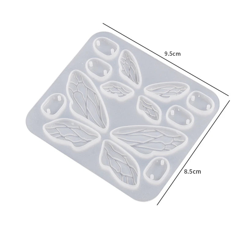 Butterfly Wings Silicone Mold 4 Pairs DIY Resin Making Jewelry Keychain