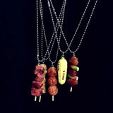 Fried Chicken Pendant Necklace Realistic Food Chaine Po