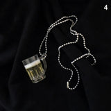 Fried Chicken Pendant Necklace Realistic Food Chaine Po