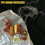 Fried Chicken Pendant Necklace Realistic Food Chaine Po