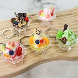 Ice Cream Keychain Pendant Fun Food Play Milk Tea Cup Bag Charm