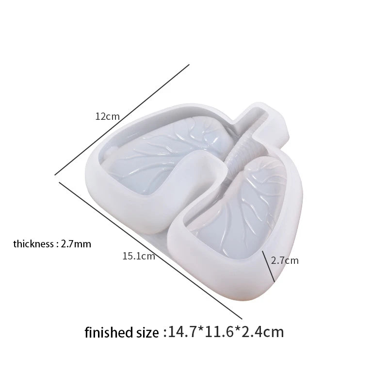 Simulation Lung Shape Ashtray Epoxy Resin Mold DIY Gift for Men