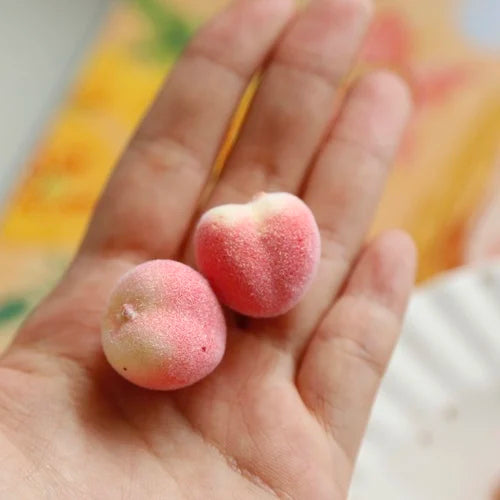 Sweet Foam Peach Pendant Set DIY Hairpin Earrings 10pcs