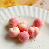 Sweet Foam Peach Pendant Set DIY Hairpin Earrings 10pcs