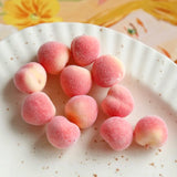Sweet Foam Peach Pendant Set DIY Hairpin Earrings 10pcs