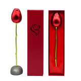 Rose Ring Box Wedding Ceremony Necklaces Bearer Case Jewelry Holder