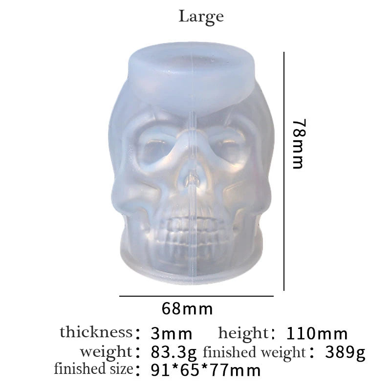 Scarface Skull Crystal Epoxy Resin Mold Halloween Party Props