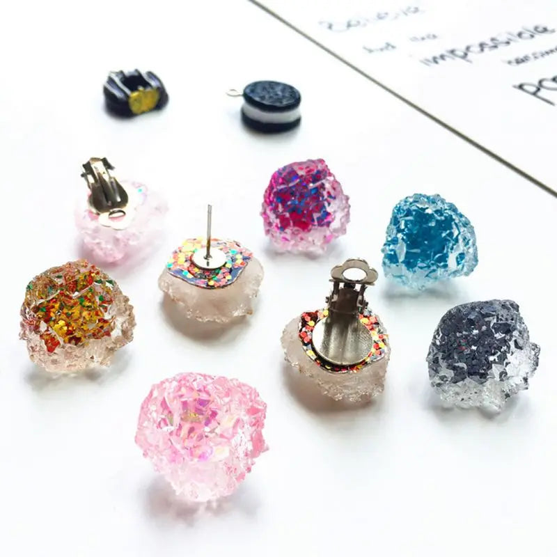 Stone Crystal Epoxy Resin Mold Pendant Silicone Mould DIY Crafts